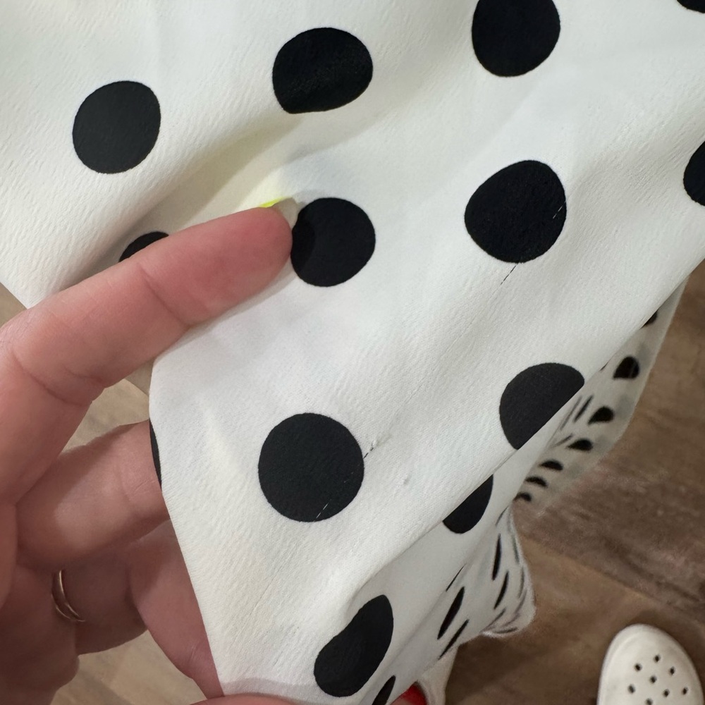 Urban Outfitters Black and White Polka Dot Midi Dress - Picture 7 of 8